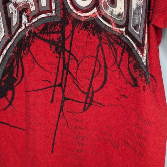 Y2K Tapout layered AOP lightning broken glass grunge MMA UFC long sleeve Tshirt - Picture 6 of 7